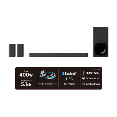 Sony HT-S20R 5.1 ch 400w Home Cinema Soundbar System with rear Speaker