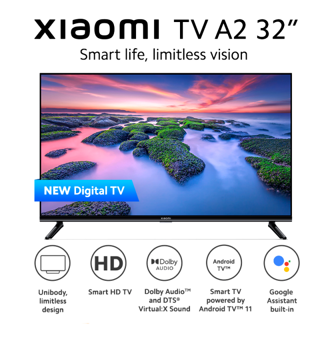Xiaomi A2 32Inch Smart Android HD LED TV with Netflix Global Version
